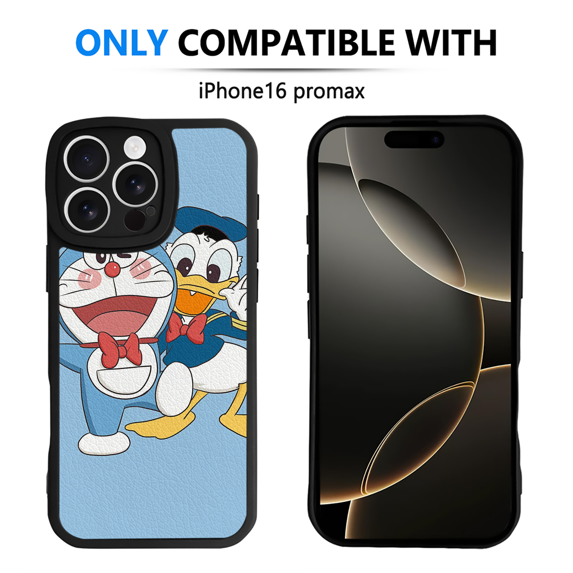 （画像用） ドラえもん Doraemon 【iPhone 16シリーズ対応】シリコンスマホケース（レザー調） 材質：シリコン